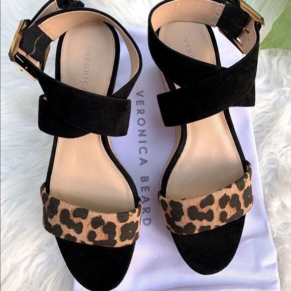 VERONICA Beard Hurley cork wedge platform sandals mix media NWOT women size 6.5 - Picture 1 of 8